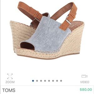 Toms wedge size 7 - new!
